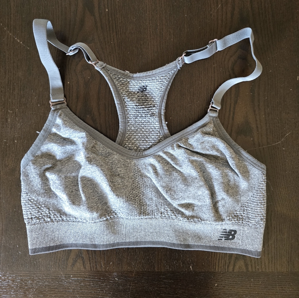 New Balance Gray Sports Bra